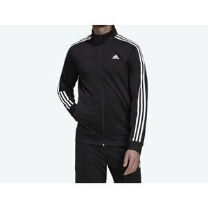 Men’s Adidas 3 Stipe Tricot Track Jacket Multi Sports Black Size Small H46099